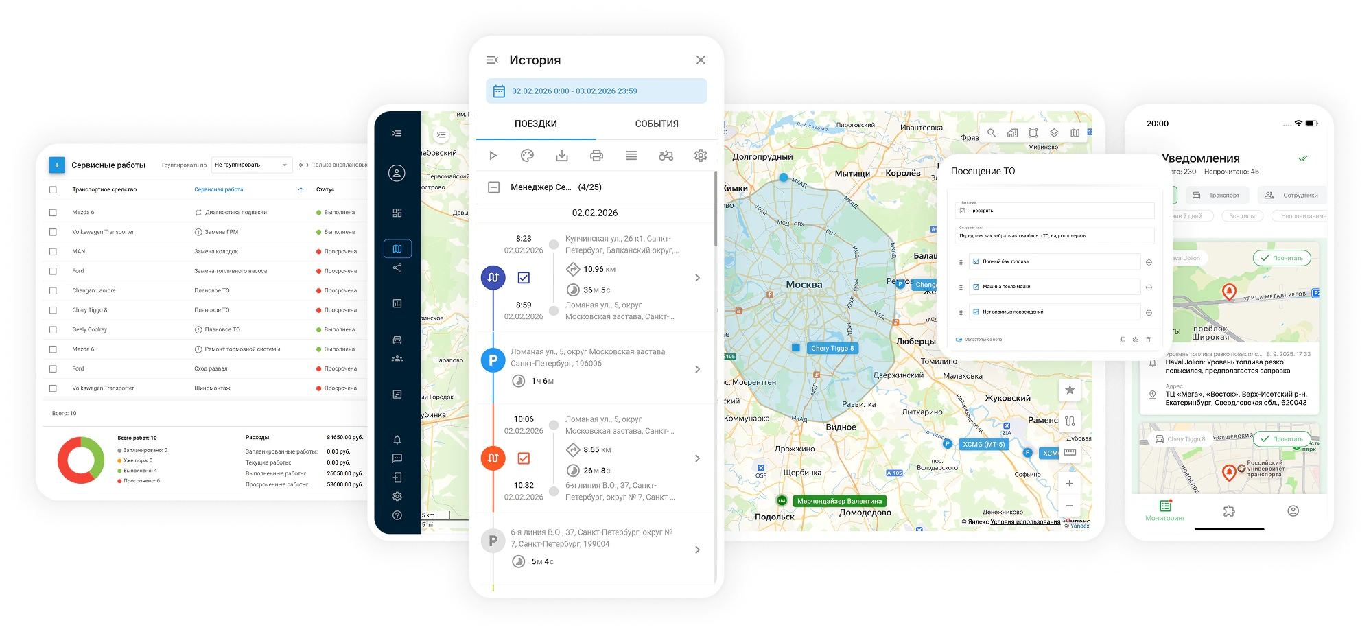 Интерфейсы платформы ГдеМои на компьютере, планшете и смартфоне