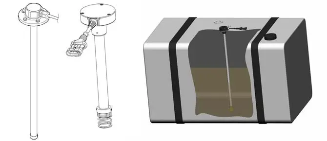 Измерение размеров топливного бака